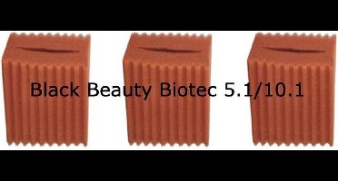 Black Beauty Foam Oase Biotec 5.1/10.1 Fine Red Ribbel 3pcs Geen Origineel!