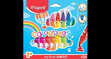 COLOR'PEPS goed uitwasbare viltstift EARLY AGE - in ophangdoos x 24