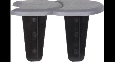 8x stuks platte kunststof graskant/tuin rand/kantopsluiting grijs losse elementen met een totale lengte van 30,4 meter