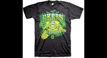 DC Comics Green Lantern Heren Tshirt -S- Green Fire Zwart