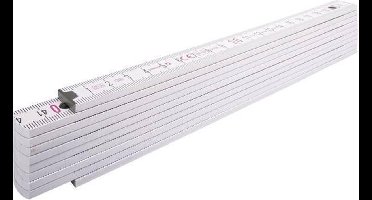 Stabila 14557 Duimstok - hout - wit - 2m