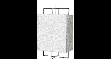 Design Hanglamp woonkamer slaapkamer rectangular white capiz schelp 60x37 cm