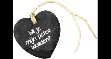 Paperdreams - Natuurstenen hart - Wil jij mijn Peter worden?