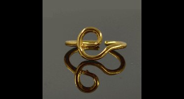 Gading® Dames Ring metletter "E"- vrouwen goudkleurig letter Ringen- Vriendschapsring - Relatie Ringen