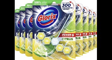 Glorix Power 5 WC Blokjes - Citroen - 9 stuks - Voordeelverpakking