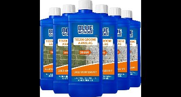 Blue Wonder Tegen Groene Aanslag-reiniger Voordeelverpakking – 6x 750 ml fles met Dop