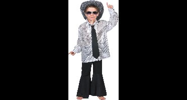 "Zilverkleurige hemd voor jongens  - Verkleedkleding - 152/158"