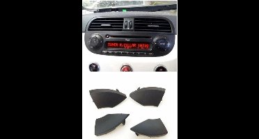 Radio Knopjes Voor Fiat 500 Cd Speler Knopje Afdekkap Afdek Kapje Kap Mp3 Aux Auto Autoradio Vervanging Zwart