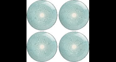 Bord Ø 20cm Mandala - set 4 stuks