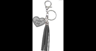 Verhaak Sleutelhanger Leather Nature Unisex Leer Grijs