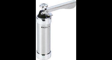 KINGHOFF Koekjespers - taartdecorateur - met 20 koekjesplaatjes en 4 mondstukken voor decoratie - 21 CM x 17 CM