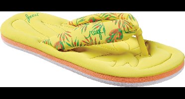 Reef Kids Pool Float Meisjes Slippers - Yellow Palm - Maat 31.32