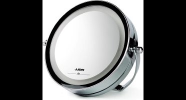 Jjdk Make-upspiegel Luxe Led 18 Cm 5x Vergroting Chroom Zilver