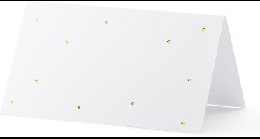 PartyDeco - Plaatskaartje Dots Gold (10 stuks)