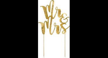 Taarttopper Mr & Mrs Goud 25,5cm