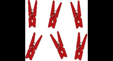 Partydeco - Knijpers rood (10st)