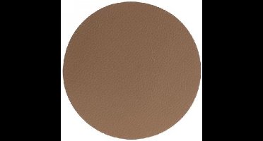 Glazen onderzetters Rond - diameter 10 cm - Taupe kleur / cognac kleur - 6 stuks