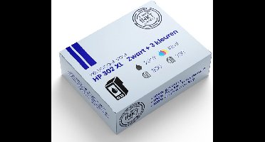 G&G HP 302 XL - Huismerk Inktcartridge - Zwart / Cyaan / Magenta / Geel