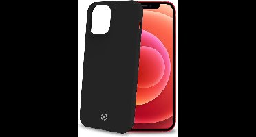 Celly Cromo Siliconen hoesje - Geschikt voor Apple iPhone 12 Pro Max - TPU Back Cover - Microfiber - Zwart