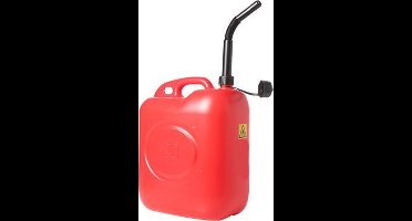 Jerrycan voor Brandstof - Rood - 20l - Met schenktuit