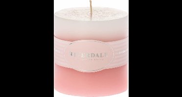 Riverdale - Geurkaars stompkaars Honeydew Melon dip dye roze 9x9cm - Roze