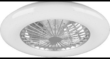 REALITY STRALSUND - Ventilator - Titanium - incl. 1x SMD 30 W - Afstandsbediening - Geintegreerde dimmer - Traploos instelbare lichtkleur - Niet geschikt voor externe dimmer - Geheugenfunctie - 3 snelheidsinstellingen - Zomer- en wintermodus