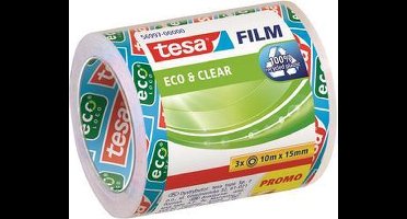 tesafilm eco&clear 3 Rollen Promo Shrink 10m 15mm