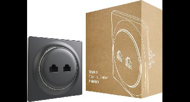 FIBARO Walli N Ethernet Outlet - Antraciet - Klassiek basiselement