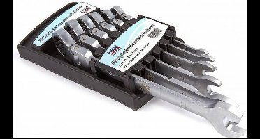 HBM 6 Delige Ring Ratel Steeksleutelset met Kantelbare Kop