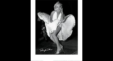 Poster - Marilyn Monroe Seven Year Itch - 50 X 40 Cm - Zwart