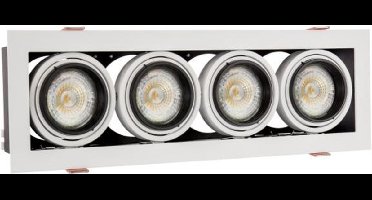Spectrum - OP=OP LED inbouwspot armatuur Modern Mini - Rechthoekig met 4 GU10 aansluiting