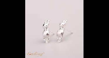 Liggende kat - zilver 925"