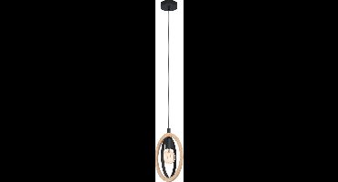 EGLO Basildon Hanglamp - E27 - 19 cm - Zwart/Bruin