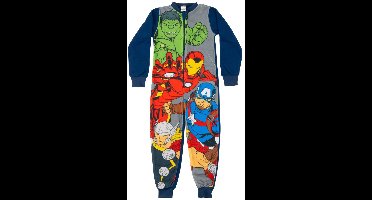 Marvel Avengers Onesie / Jumpsuit / Pyjama - Hulk - Iron Man - Thor - Captain America - Fleece - Maat 122/128