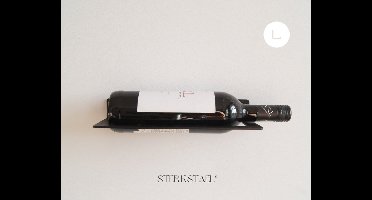 STERKSTAEL Dionysos Noir - wijnrek voor aan de muur metaal - wijnfleshouder - poedercoating - staal - kleur zwart - 1 stuk