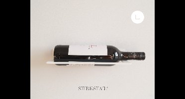 STERKSTAEL Dionysos Blanc - wijnrek voor aan de muur metaal - wijnfleshouder - poedercoating - staal - kleur wit - 1 stuk