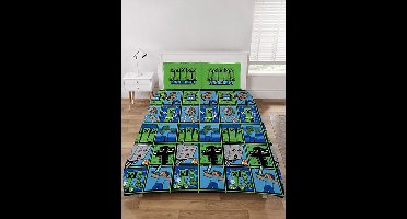 Minecraft - Dekbedovertrek - tweepersoons - 200 x 200 cm. - Dekbed