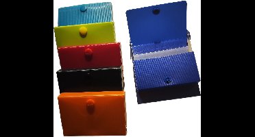 5x EXXO-HFP #25415 - Kaarthouder – Visitekaarthouders voor 150 kaarten - Kleur assorti