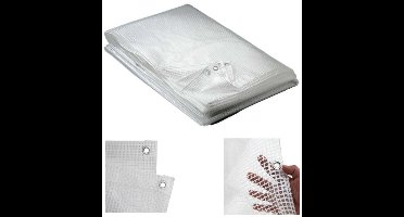 Gewapend transparant afdekzeil bache bouwzeil 3x4m 200gr/m² met ringen