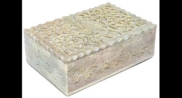 Tarot- of sieradendoos Lotus zeepsteen – 15 cm x 10 cm