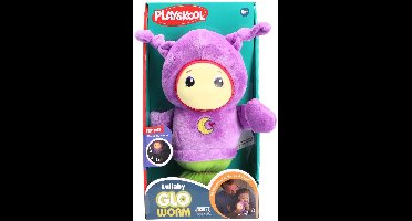 Gloeiworm knuffel Playskool met muziek en licht paars speelgoed.