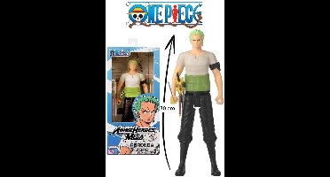 Bandai - Anime Heroes - One Piece - Anime Heroes Mega 30 cm Zoro Figuur - Grote Gearticuleerde Figuur - Roronoa Zoro Manga Figuur - One Piece Officiële licentie - Speelgoed voor kinderen 4+ - 38332