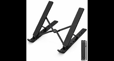 Sounix Laptop Standaard - Laptopstandaard - Geventileerde Koelcomputerstandaard - Verstelbare - 10-15.6" - Zwart