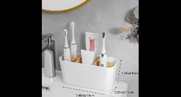 tandenborstel houder-tandenborstel bakje large - wit - Sorteervakken | Anti-slip | Elektrische tandenborstelhouders | Handtandenborstelhouders