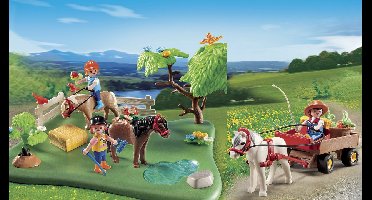 Jubileum Compact Set Ponyweide met hooiwagen /  CompactSet anniversaire "Cavaliers avec poneys et carriole"