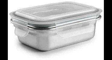 Lunchbox Ibili 669304 Zilverkleurig Roestvrij staal Rechthoekig 400 ml