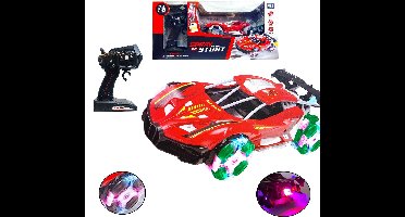 Street Race - Rc auto 2.4GHZ Burn-out - 1:12 Schaal - met rook spray - oplaadbaar