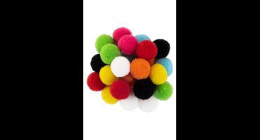 Pom Pom 2 cm assorti 24 stuks