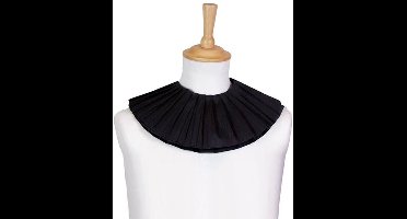 Kraag crêpe/papier zwart (2/laags)