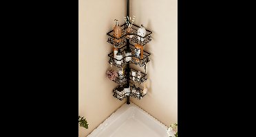 doucherek - Doucheplank - douchehoekplank voor badkuip badkamer douche organizer - Set van 4 - 30D x 30B x 296H centimeter